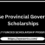 Chinese Provincial Government Scholarships 2024 In China